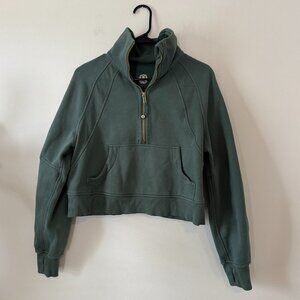 Lululemon Scuba Oversized Funnel Neck Half Zip in Medium Forest